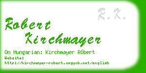 robert kirchmayer business card